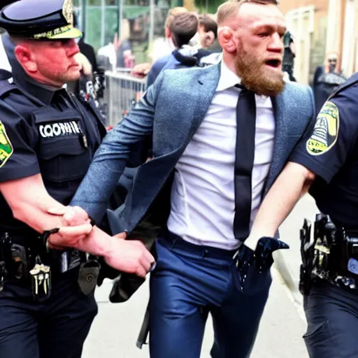 Image similar to conor mcgregor being arrested