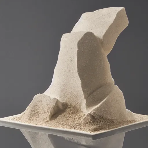 Prompt: a marble sculpture of sand