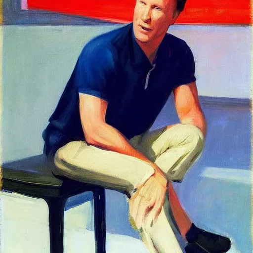 Image similar to christian horner portrait, style by edward hopper