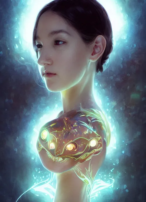 Prompt: beautiful frog face comic con woman, intricate lights, phoenix, bio luminescent, plasma, by ruan jia and artgerm and range murata and wlop and ross tran and william - adolphe bouguereau and beeple. key art. fantasy illustration. award winning, artstation, intricate details, realistic, hyperdetailed, 8 k resolution.