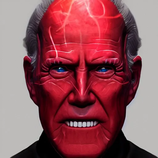 Image similar to sith lord biden portrait, artstation, cgsociety