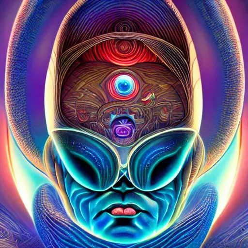 Prompt: galactic dmt entity by artgerm and naoto hattori, android jones, and chris dyer