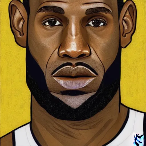 Prompt: Portrait of Lebron James by Carvaggio