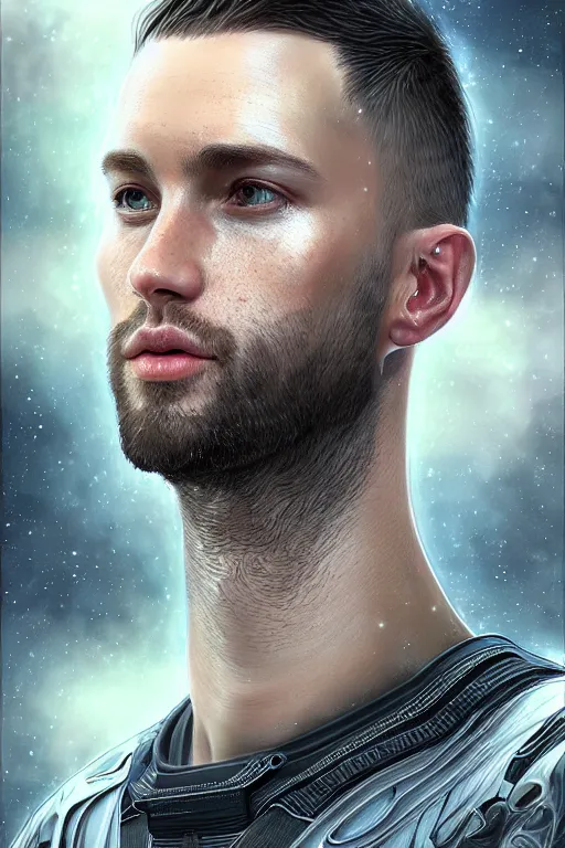 Prompt: epic professional digital art of stunningly handsome male starship rocket engineer by leesha hannigan, iris van herpen, artstation, cgsociety, wlop, epic, much wow, much detail, gorgeous, detailed, masterpiece