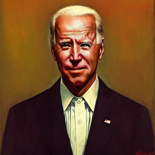 Image similar to joe biden ascendant, by j. c. leyendecker and beksinski