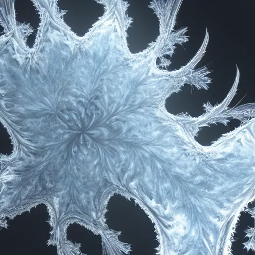 Prompt: ice crystals, fractal design, 4 k