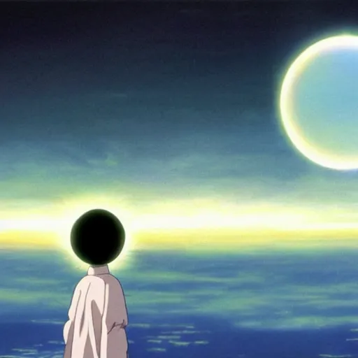 Prompt: solar eclipse from Spirited Away (2001)