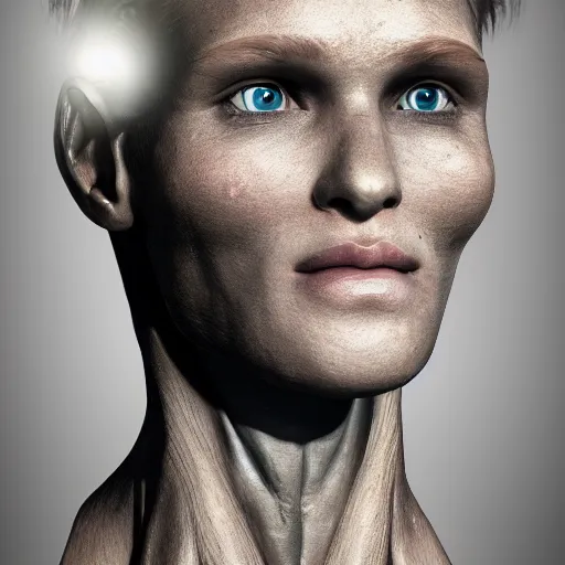 Image similar to human, right anatomy, hyper realistic, very detailed, realistic lighting, fantasy, 4 k, in the style of anry