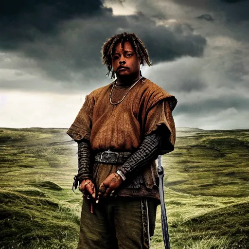 Image similar to juice wrld in Vikings very detailed 4k quality super realistic