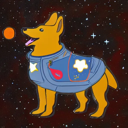 Prompt: a space dog