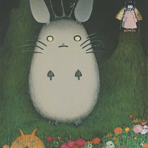 Image similar to by remedios varos, my neighbor totoro and moomin