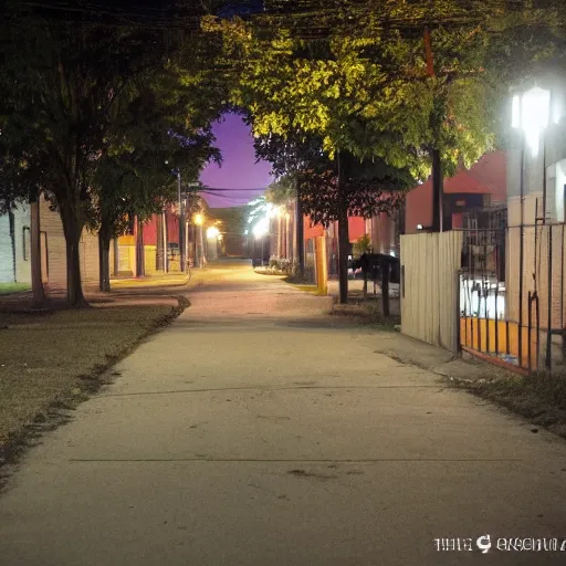 Prompt: walking through the hoods of east saint louis during 8 pm