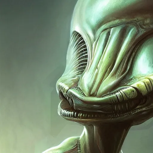 Image similar to alien realistic style 3 d grzegorz rutkowski