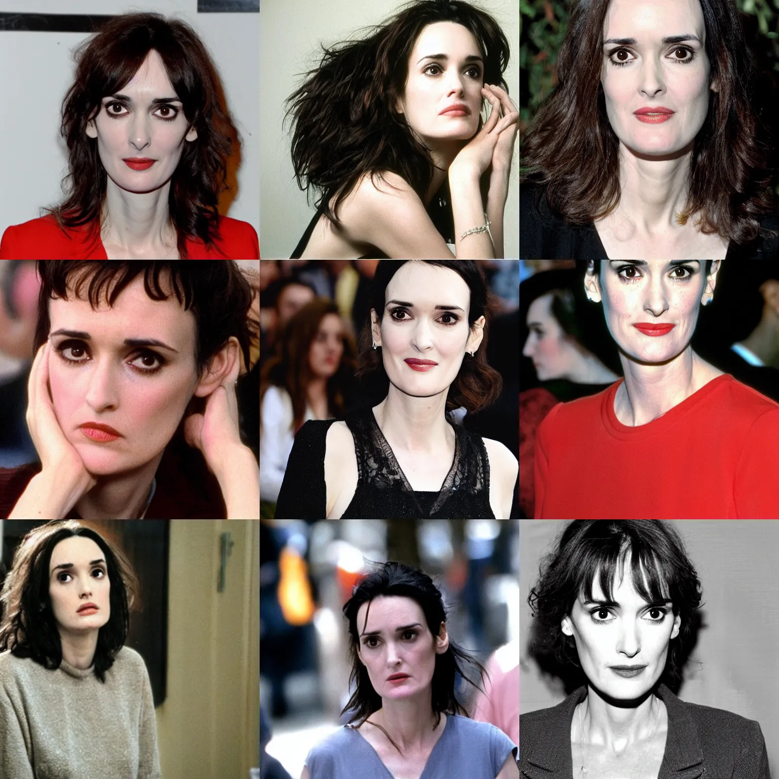 Prompt: winona ryder looking extremely lost and extremely confused