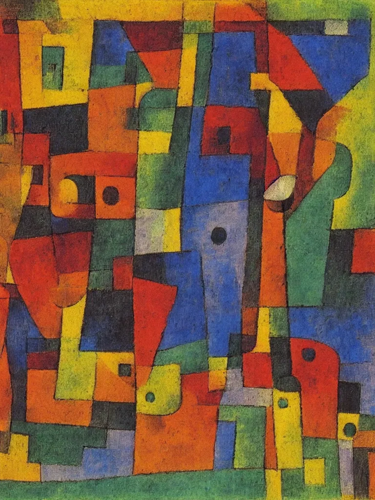 Image similar to a cubism painting by paul klee, pastel colors,