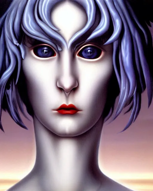 Image similar to rei ayanami by evelyn de morgan, by hr giger, hd, hyper detailed, 4 k