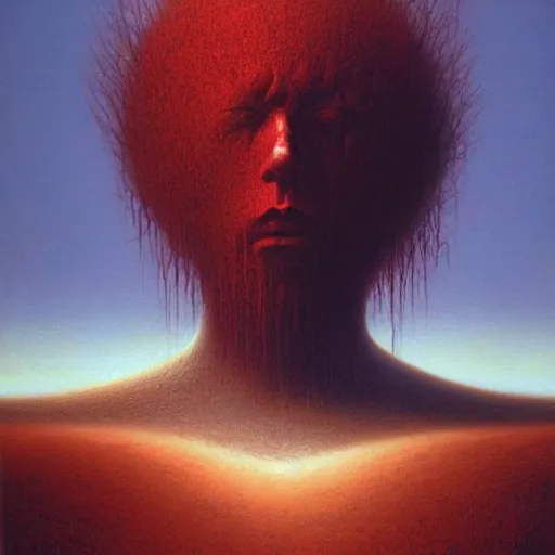 Image similar to axel!!!! from kingdom hearts!!!!, by zdzislaw beksinski, oil on canvas