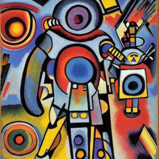 Image similar to warrior robots by Kandinsky