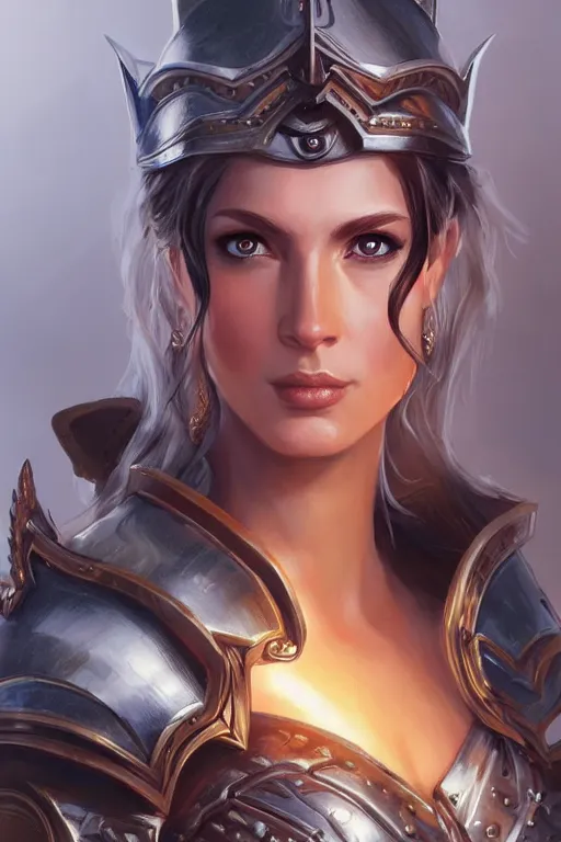 Image similar to amazon valkyrie athena, d & d, fantasy, portrait, highly detailed, headshot, digital painting, trending on artstation, concept art, sharp focus, illustration, art by artgerm and greg rutkowski and magali villeneuve