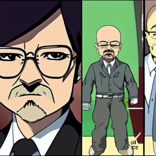 Image similar to walter white as a anime character