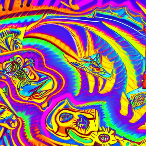 Prompt: psychedelic Austria, 8k colorful, dmt entities