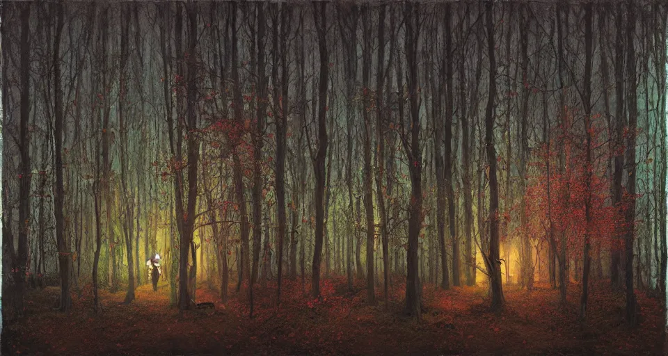 Image similar to Enchanted and magic forest, by Dan Witz