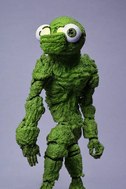 Image similar to 8 k high definition, 1 9 8 0 tennis ball monster kenner style action figure, full body, highly detailed, science fiction, photorealistic