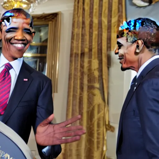 Image similar to obama dapping up captain falcon