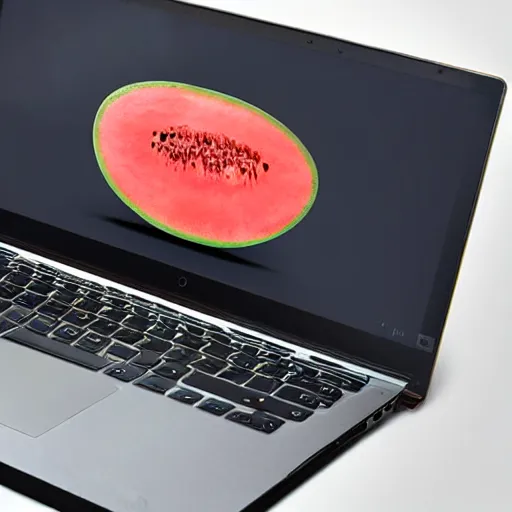 Image similar to a laptop shaped like a melon