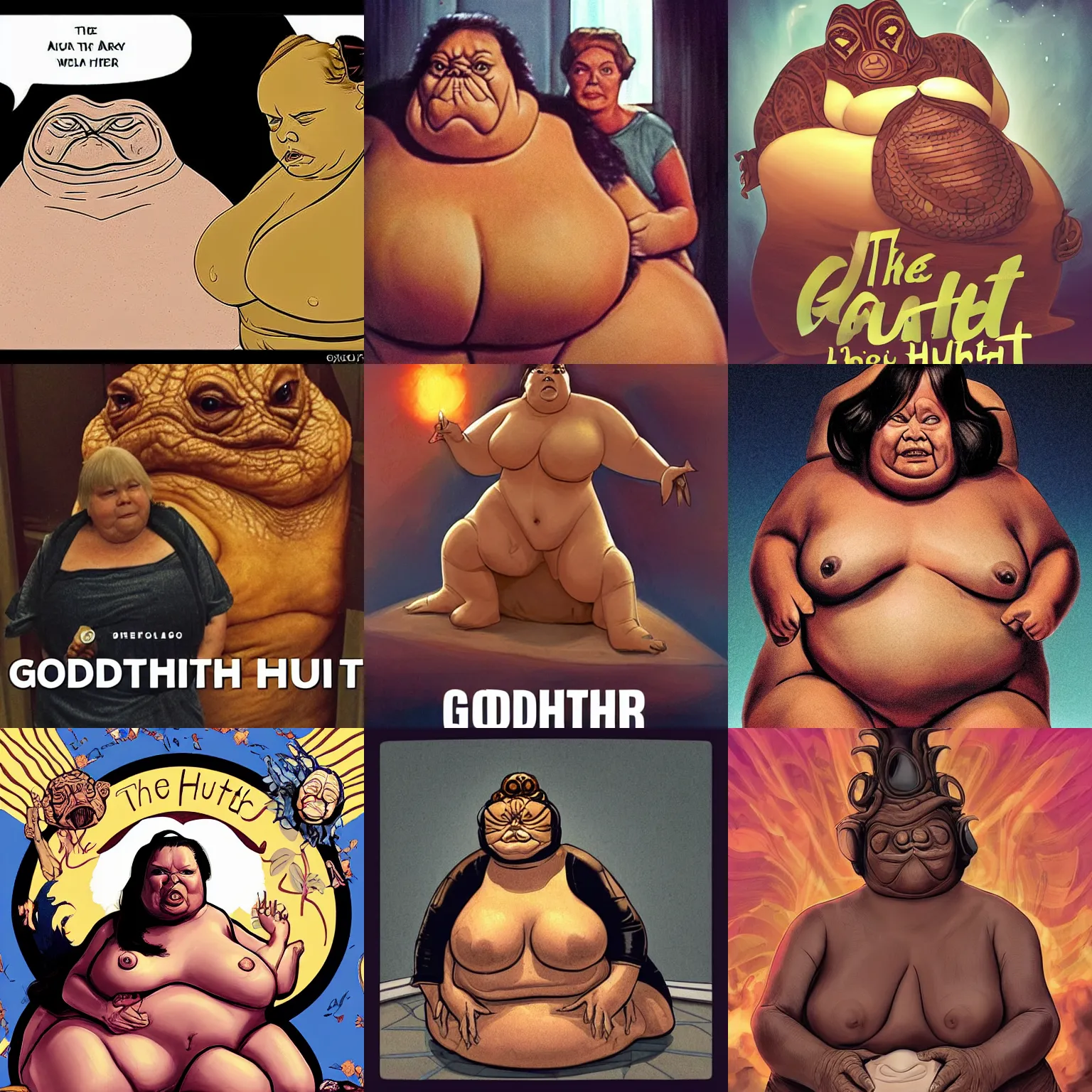 Prompt: goddather the hutt
