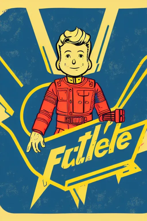 Image similar to fallout 7 6 retro futurist illustration art by butcher billy, sticker, colorful, illustration, highly detailed, simple, smooth and clean vector curves, no jagged lines, vector art, smooth andy warhol style