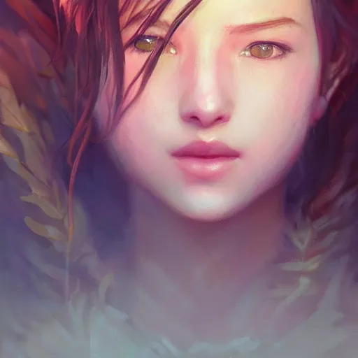 Prompt: Aerith Gainsborough portrait, atmospheric lighting, painted, intricate, volumetric lighting, beautiful, rich deep colors masterpiece, golden hour, sharp focus, ultra detailed, by Leesha Hannigan, Ross Tran, Thierry Doizon, Kai Carpenter,Ignacio Fernández Ríos