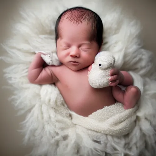 Image similar to a hyper - muscular newborn baby, highly detailed photography