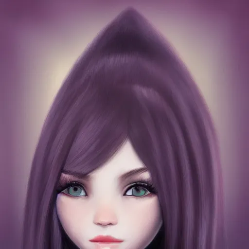 Prompt: dreamworks aesthetics dark-hair female girl portrait -5