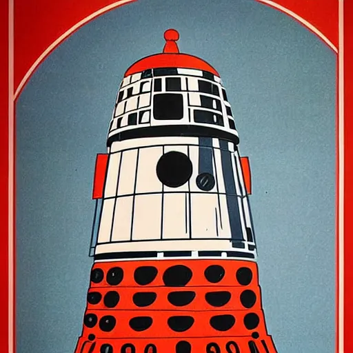 Prompt: soviet era poster of a dalek