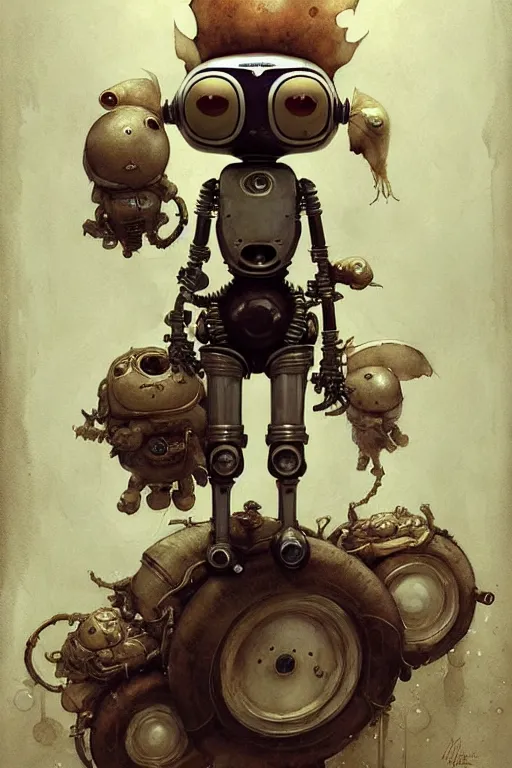 Image similar to kid robot toy design | esoteric symbolism | jean - baptiste monge, esao andrews, bastien lecouffe - deharme, tim jacobus, ken currie | ultra - detailed realism, soft cinematic lighting, hi - fructose, artstation, high - quality, ink watercolors wes anderson poster art