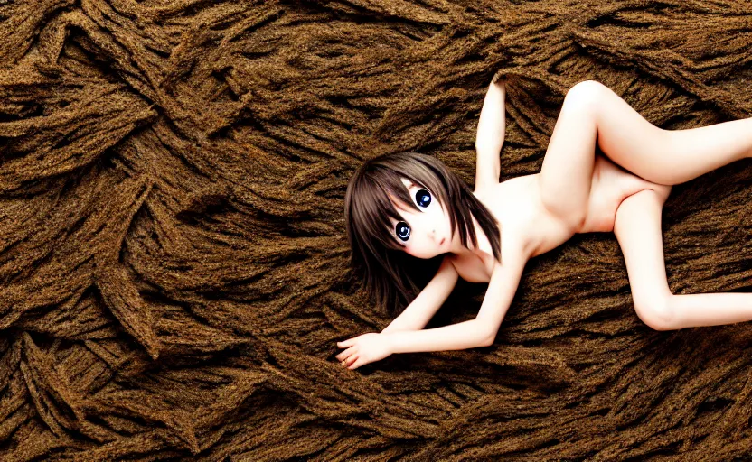 Prompt: very cute anime girl that is rolled up in dried seaweed, full body, head sticking out, cinematic wallpaper, highly detailed, clear, sharp, 4 k, 8 k