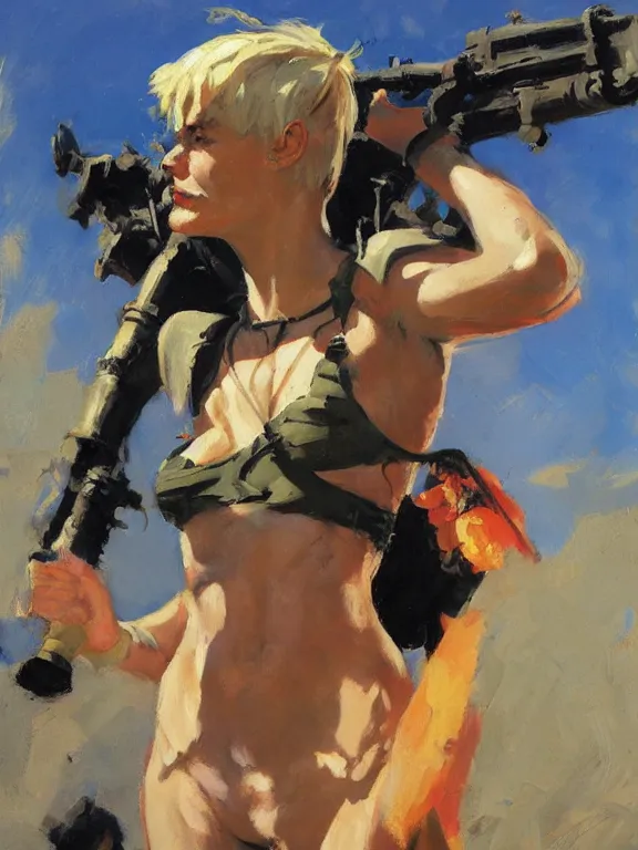 Image similar to Tank girl by Gregory manchess