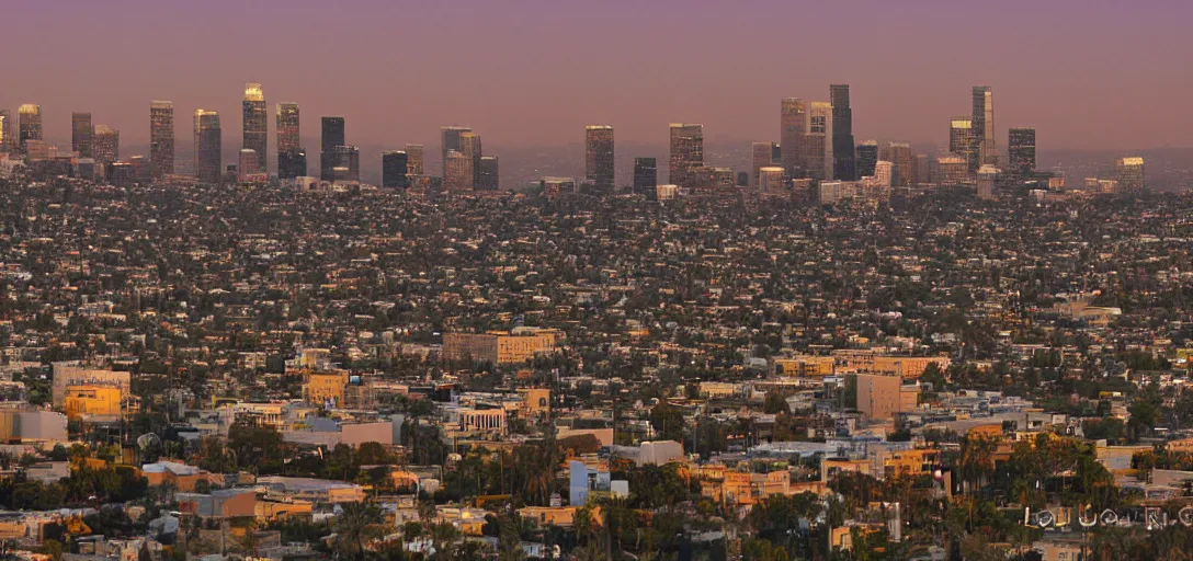 Image similar to l. a. at dusk by lou romano