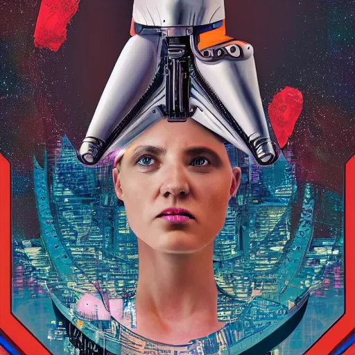 Image similar to a woman in a sci fi future, juxtapoz magazine