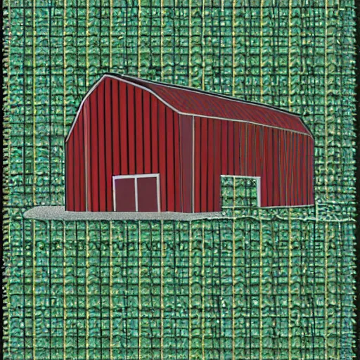 Image similar to isometric knowable barn smpte pattern