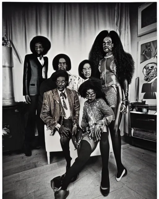 Prompt: 1970 Harlem eccentrics, by Annie Liebowitz