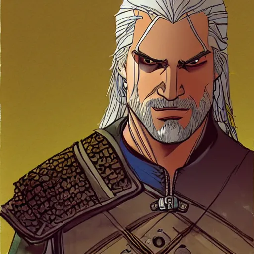 Prompt: geralt of rivia by glen keane