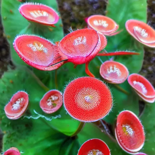 Prompt: venus flytrap in bloom