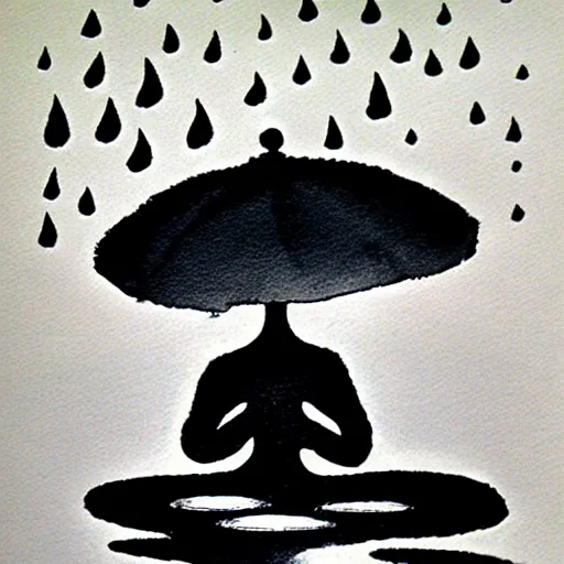 Image similar to zen rain ink