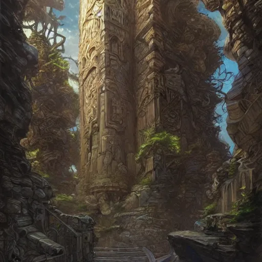 Prompt: Elegant stone wizards tower, wide angle, cinematic, art by Donato Giancola and Bayard Wu, digital art, trending on artstation