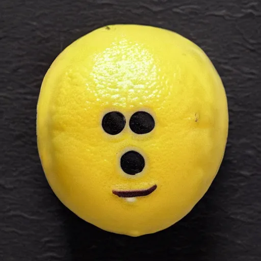 Prompt: a lemon in shape of a human with legs of lemons and round body.