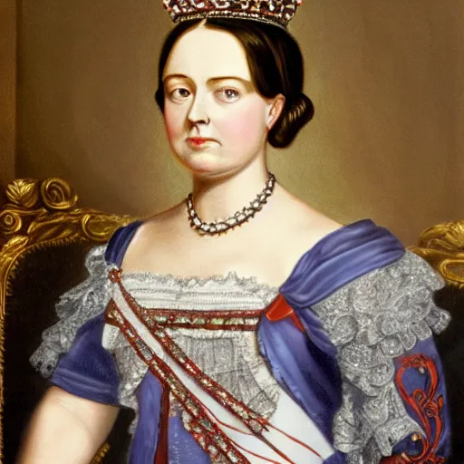 Prompt: painting of young Queen Victoria