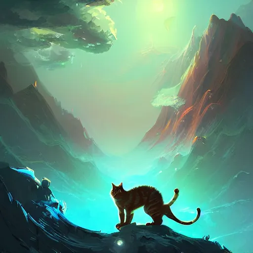 Image similar to a hybrid of cat and mouse, digital art fantasy art, highly detailed, art by asher brown durand, anton fadeev, james gurney, anato finnstark