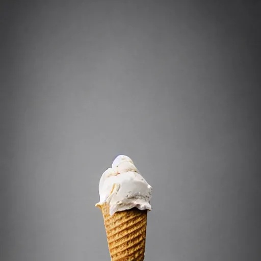 Prompt: epic professional studio photo horse shaped ice cream cone